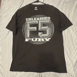 WWF Brock Lesnar shirt "Unleashed F5 FURY" VINTAGE WRESTLING WRESTLEMANIA XX